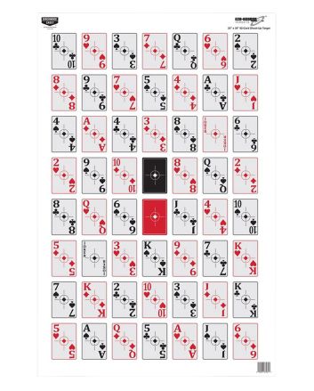 Birchwood Casey 37028 EZE-ScorerPlaying Cards Paper Hanging 23" x 35" Black/Red 100 Per Pkg