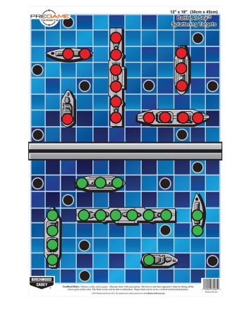 Birchwood Casey 35581 PregameBattle at Sea Paper Hanging Universal 12" x 18" Blue 100 Per Pkg