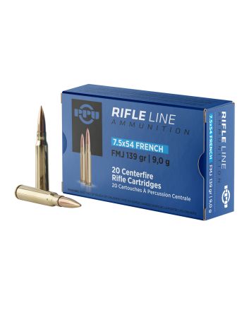 PPU PP7F Metric Rifle7.5x54French 139gr Full Metal Jacket 20 Per Box/10 Case