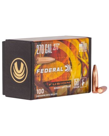 Federal FB277F4 Fusion Component270 Win .277 150 gr Fusion Soft Point 100 Per Box/ 4 Case