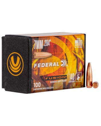 Federal FB284F1 Fusion Component7mm .284 140 gr Fusion Soft Point 100 Per Box/ 4 Case