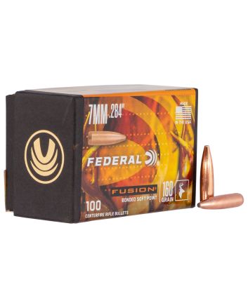 Federal FB284F3 Fusion Component7mm .284 160 gr Fusion Soft Point 100 Per Box/ 4 Case