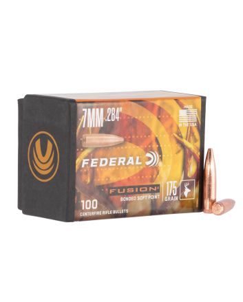 Federal FB284F4 Fusion Component7mm .284 175 gr Fusion Soft Point 100 Per Box/ 4 Case
