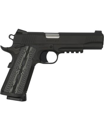 Colt Mfg O1082CCU CCU Government 9mm Luger 9+1 5" Stainless National Match Barrel, Matte Black DLC Serrated Stainless Steel Slide &amp; Frame w/Beavertail, Black Scalloped G10 Grip, Ambidextrous
