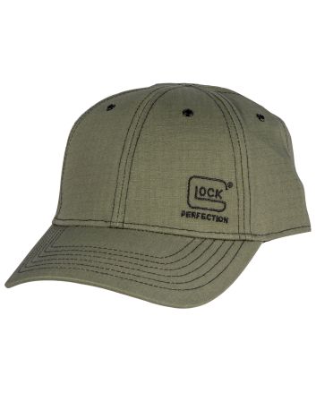 Glock AS10079 1986 RipstopOlive Hat w/Glock Perfection Logo Adjustable Velcro Back