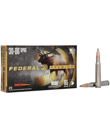 Federal P3006AD Premium30-06Springfield 165gr Nosler Partition 20 Per Box/10 Case