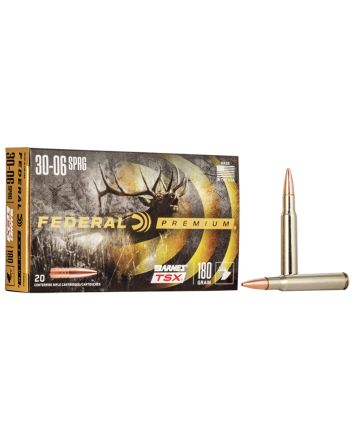 Federal P3006AE Premium30-06Springfield 180gr Barnes TSX 20 Per Box/10 Case
