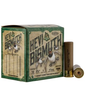 HEVI-Shot HS14501 HEVI-Bismuth12Gauge 3.50" 1 1/2oz Bismuth 1Shot 25 Per Box/10 Case