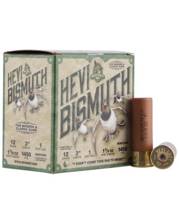 HEVI-Shot HS14001 HEVI-Bismuth12Gauge 3" 1 3/8oz Bismuth 1Shot 25 Per Box/10 Case