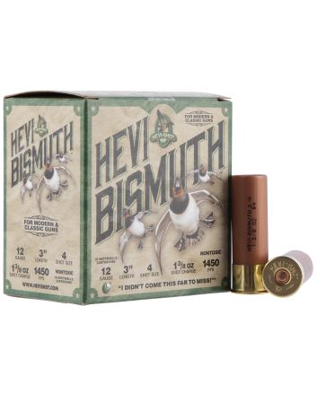 HEVI-Shot HS14004 HEVI-Bismuth12Gauge 3" 1 3/8oz Bismuth 4Shot 25 Per Box/10 Case