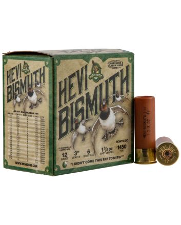 HEVI-Shot HS14006 HEVI-Bismuth12Gauge 3" 1 3/8oz Bismuth 6Shot 25 Per Box/10 Case