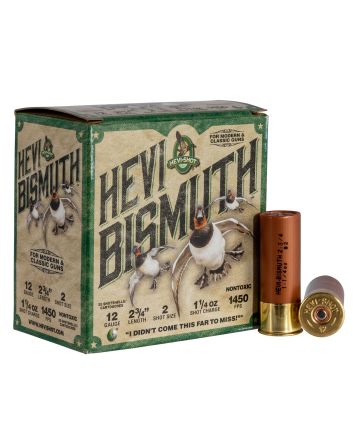 HEVI-Shot HS14702 HEVI-Bismuth12Gauge 2.75" 1 1/4oz Bismuth 2Shot 25 Per Box/10 Case