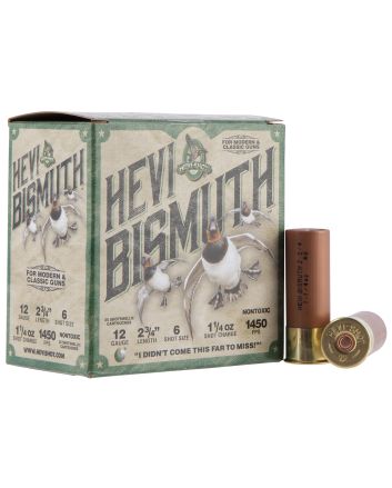 HEVI-Shot HS14706 HEVI-Bismuth12Gauge 2.75" 1 1/4oz Bismuth 6Shot 25 Per Box/10 Case