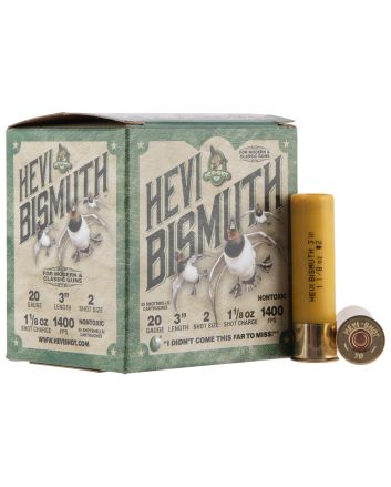 HEVI-Shot HS17002 HEVI-Bismuth20Gauge 3" 1 1/8oz Bismuth 2Shot 25 Per Box/10 Case