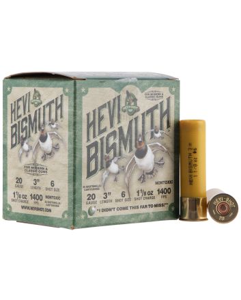 HEVI-Shot HS17006 HEVI-Bismuth20Gauge 3" 1 1/8oz Bismuth 6Shot 25 Per Box/10 Case