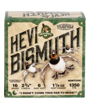 HEVI-Shot HS16706 HEVI-Bismuth16Gauge 2.75" 1 1/8oz Bismuth 6Shot 25 Per Box/10 Case