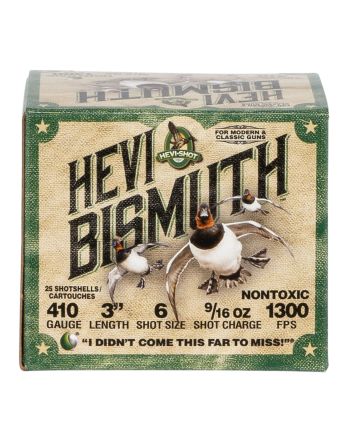 HEVI-Shot HS19006 HEVI-Bismuth410Gauge 3" 9/16oz Bismuth 6Shot 25 Per Box/10 Case