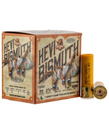 HEVI-Shot HS17715 HEVI-Bismuth Upland 20Gauge 2.75" 1oz Bismuth 5Shot 25 Per Box/10 Case