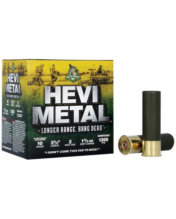 HEVI-Metal HS37502 HEVI-Metal Longer Range 10Gauge 3.50" 1 3/4oz 2Shot 25 Per Box/10 Case