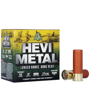 HEVI-Metal HS38008 HEVI-Metal Longer Range 12Gauge 3" 1 1/4oz BBBShot 25 Per Box/10 Case