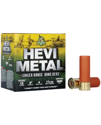 HEVI-Metal HS38004 HEVI-Metal Longer Range 12Gauge 3" 1 1/4oz 4Shot 25 Per Box/10 Case