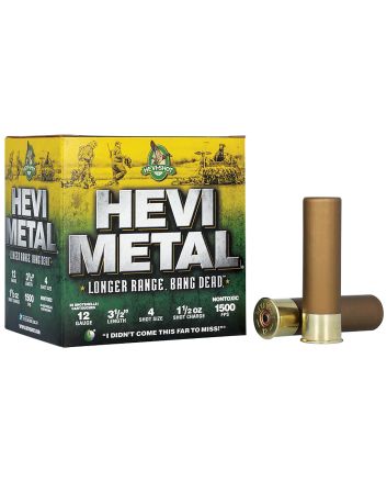HEVI-Metal HS38504 HEVI-Metal Longer Range 12Gauge 3.50" 1 1/2oz 4Shot 25 Per Box/10 Case