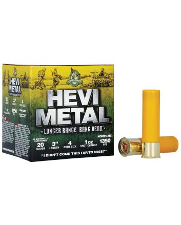 HEVI-Metal HS39004 HEVI-Metal Longer Range 20Gauge 3" 1oz 4Shot 25 Per Box/10 Case