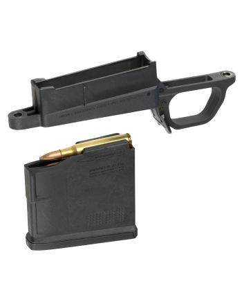 Magpul MAG489-BLK Bolt Action Mag Well Hunter 700L Stock Made of Polymer w/ Black Finish Includes PMAG5 AC Magazine
