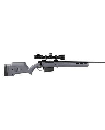 Magpul MAG931-GRY Hunter American Stock Fixed with Aluminum Bedding &amp; Adjustable Comb Stealth Gray Synthetic for Ruger American SA