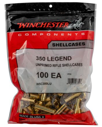 Winchester Ammo WSC350LU Unprimed Cases350Legend Rifle Brass 100/Bag