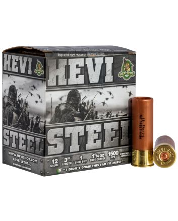 HEVI-Shot HS60001 HEVI-Steel12Gauge 3" 1 1/4oz 1Shot 25 Per Box/10 Case