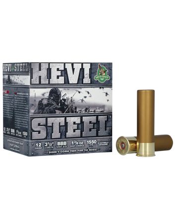 HEVI-Shot HS65888 HEVI-Steel12Gauge 3.50" 1 3/8oz BBBShot 25 Per Box/10 Case