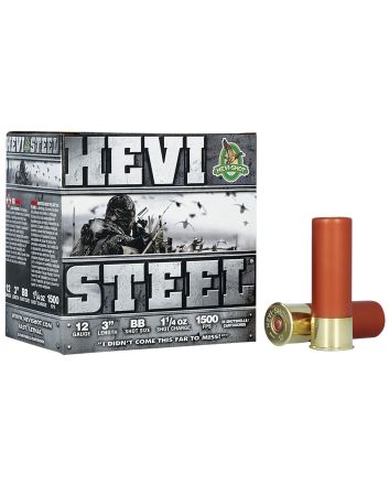 HEVI-Shot HS60088 HEVI-Steel12Gauge 3" 1 1/4oz BBShot 25 Per Box/10 Case