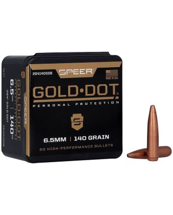 Speer 264140 Gold Dot6.5mm .264 140 GR Soft Point 50 Box