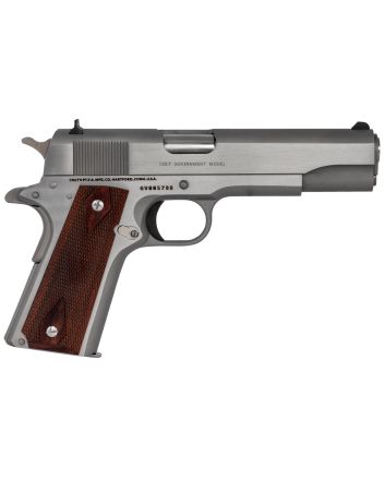Colt Mfg O1911CSS 1911 Government 45 ACP 7+1 5" Stainless National Match Barrel, Serrated Stainless Steel Slide, Stainless Steel Frame w/Beavertail, Rosewood Grip, Right Hand