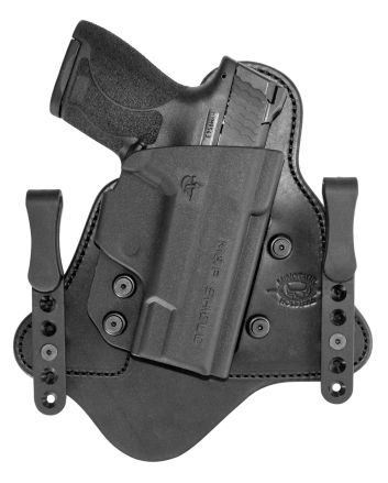 Comp-Tac C225SW250RBSN MTACIWB Black Kydex/Leather Belt Clip Fits S&amp;W M&amp;P Shield EZ 380 Right Hand
