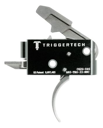 TriggerTech AR0TBS33NNC Competitive Primary Two-Stage Traditional Curved Trigger with 3.50 lbs Draw Weight for AR-15 Right