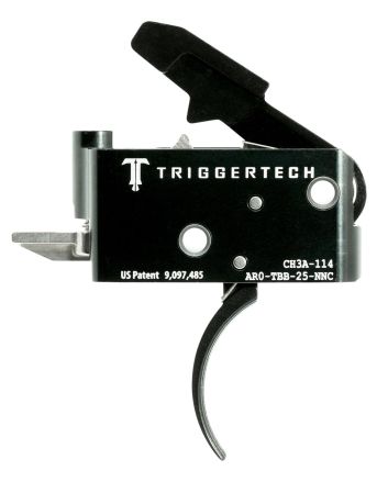TriggerTech AROTBB25NNC Adaptable Primary Two-Stage Traditional Curved Trigger with 2.50-5 lbs Draw Weight for AR-15 Right
