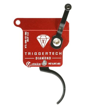 TriggerTech R7LSRB02TNC Diamond Without Bolt Release Curved Trigger Single-Stage Fits Remington 700 Left Hand