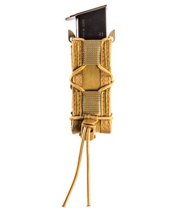 High Speed Gear 11PT00CB TACO Mag Pouch Single Coyote Brown Nylon MOLLE Belts 2" Wide Compatible w/ Pistol