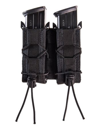 High Speed Gear 11PT02BK TACO Mag Pouch Double Black Nylon MOLLE Belts 2" Wide Compatible w/ Pistol