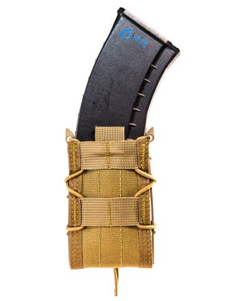 High Speed Gear 11TA00CB TACO Mag Pouch Single Coyote Brown Nylon MOLLE Compatible w/ Rifle