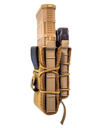 High Speed Gear 13DD10CB TACO Double Decker Mag Pouch Coyote Brown Nylon Belt Belts 2.25" Wide Compatible w/ Rifle Compatible w/ Pistol
