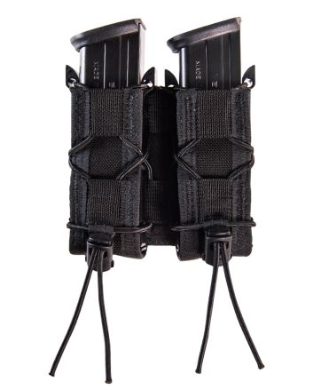 High Speed Gear 13PT12BK TACO Mag Pouch Double Black Nylon Belt Compatible w/ Pistol