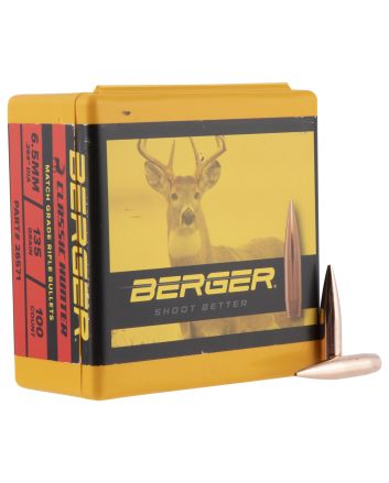 Berger Bullets 26571 Classic Hybrid Hunter Match Grade 6.5Creedmoor 135gr Boat Tail 100/Box