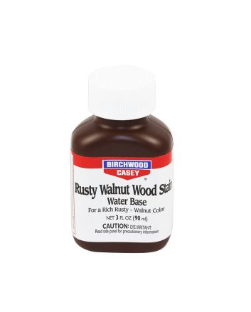 Birchwood Casey 24323 Rusty Walnut Wood Stain Water-Based 3 oz. Bottle
