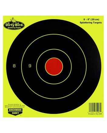 Birchwood Casey 35950 Dirty BirdBullseye Paper Hanging Pistol/Rifle Black/Yellow 50 Per Pkg