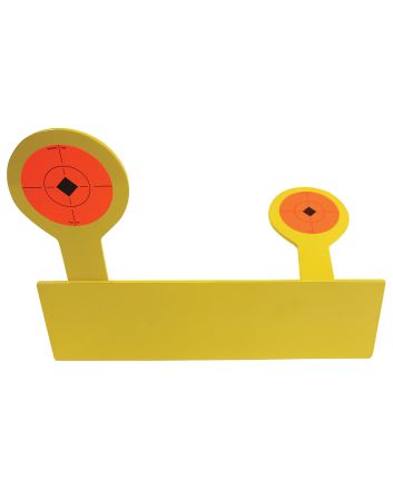 Birchwood Casey 47522 World of Targets Bushwacker Rimfire Pistol/Rifle Black/Orange AR400 Steel Circle w/Crosshair &amp; Diamond