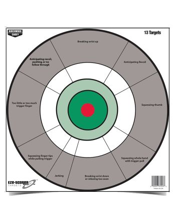 Birchwood Casey 37245 EZE-Scorer12" Bullseye Paper Hanging Gray/White 13 Per Pkg