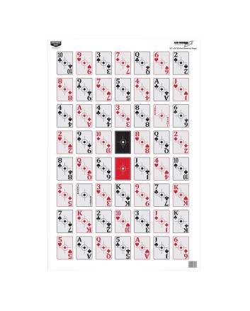 Birchwood Casey 37026 EZE-ScorerPlaying Cards Paper Hanging 23" x 35" Multi-Color 5 Pack